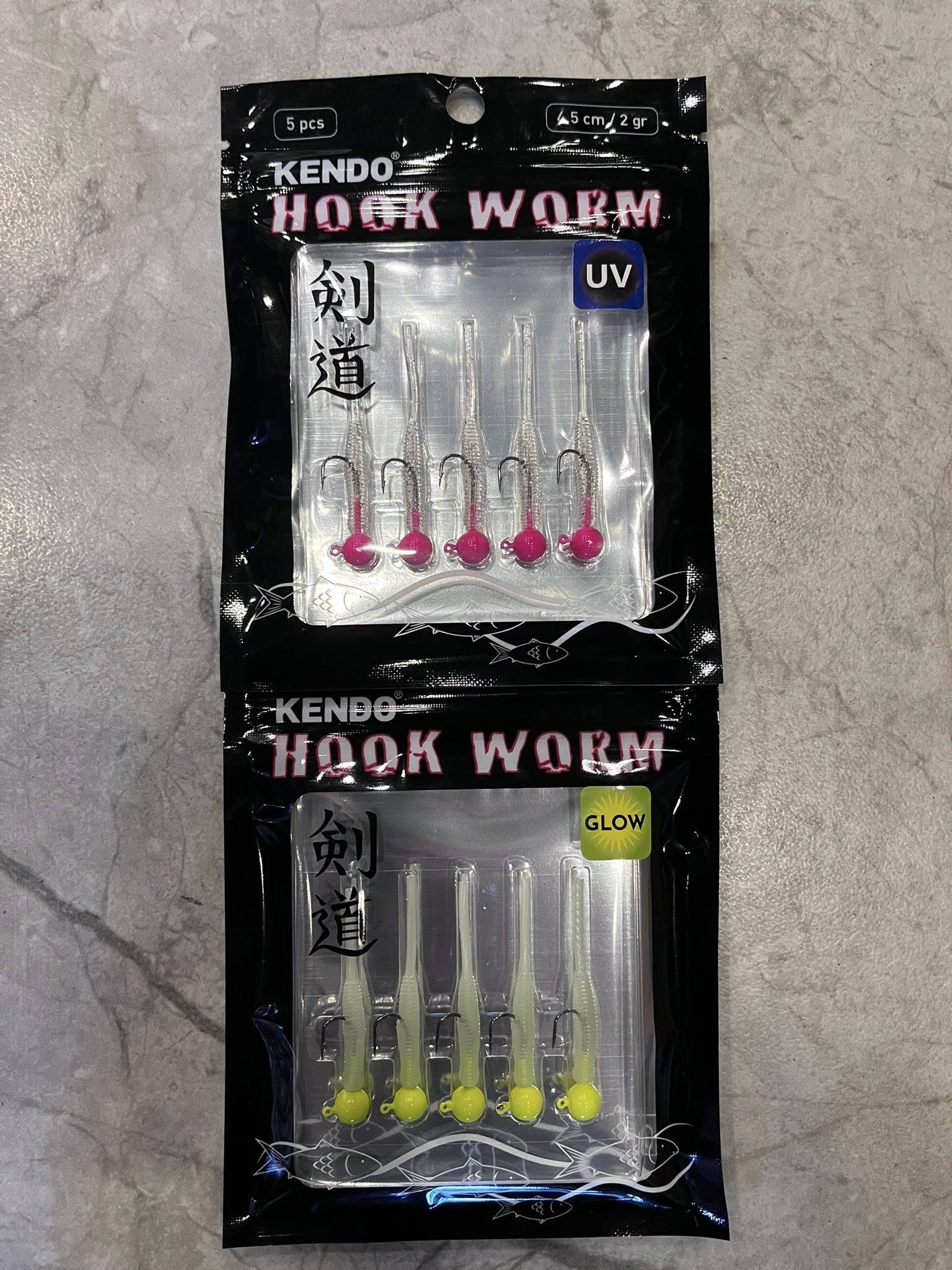 Kendo Hook Worm Jighead+Lrf Silikonu 2gr+4.5cm 5 Adet