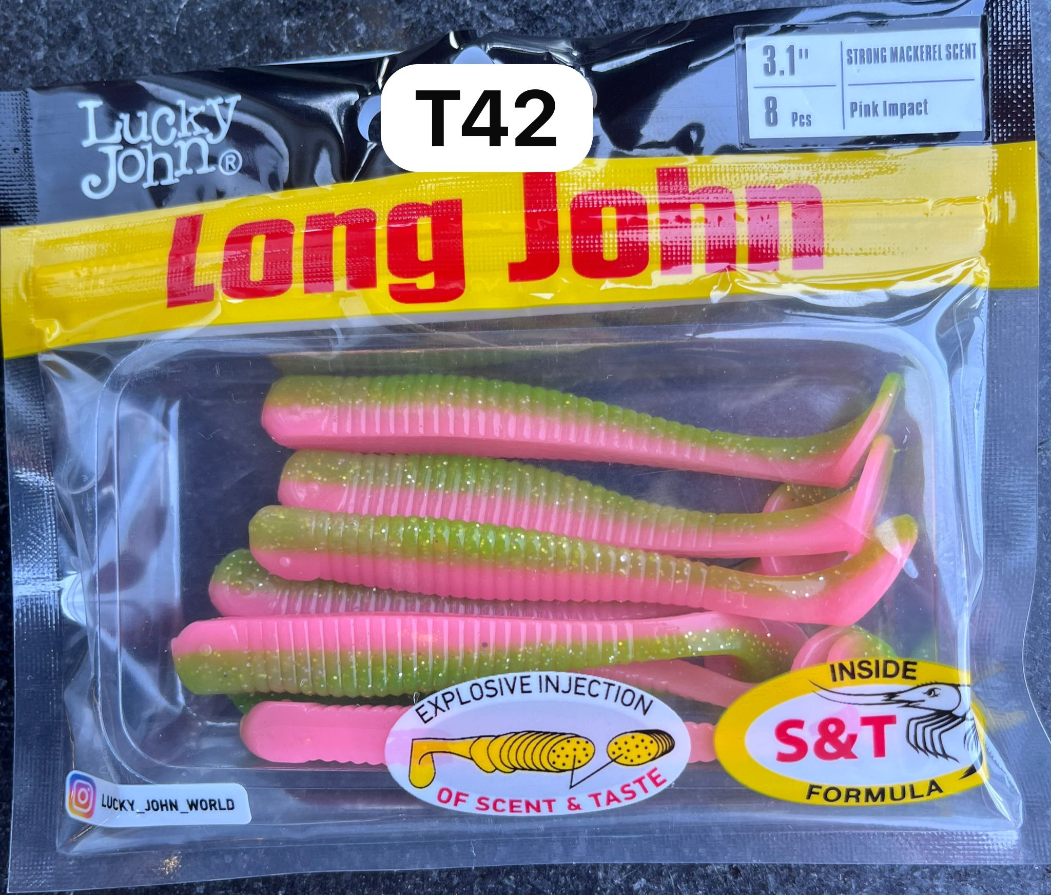Lucky John Long John 3.1'' (7.87 cm) 8P Silikon Yem